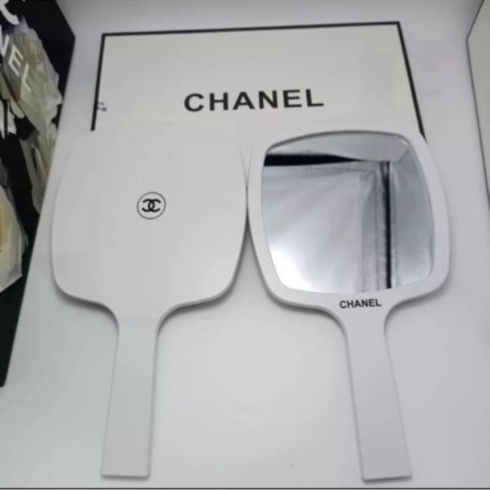 Chanel White Handheld Mirror NIB